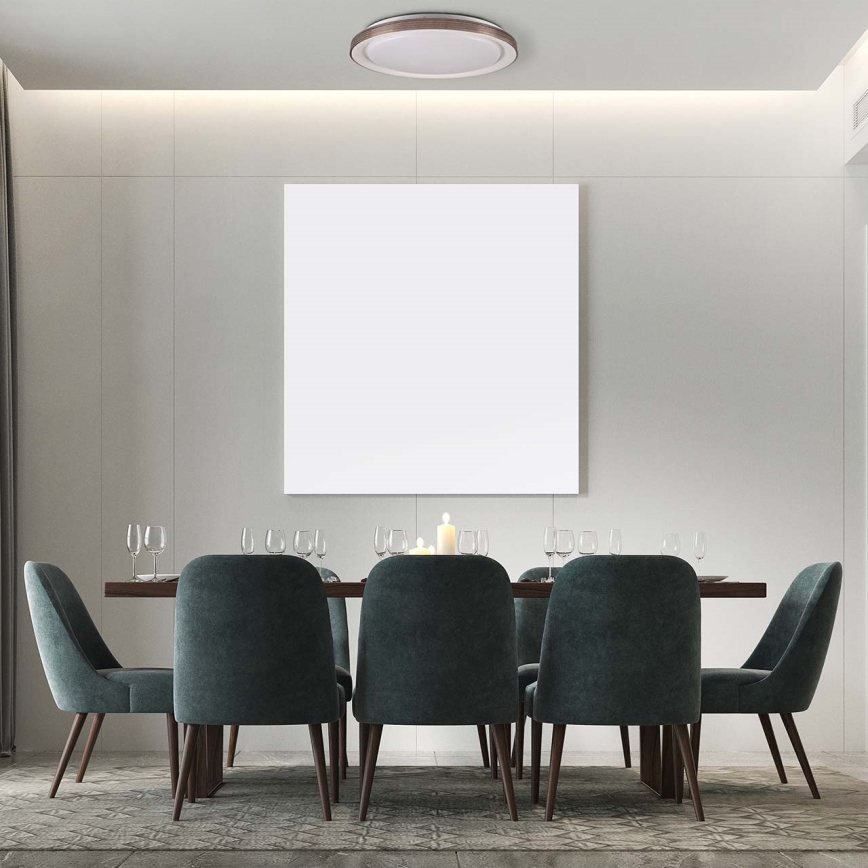 Plafonnier à intensité variable salle de bain GRAŻYNA LED/72W/230V 3000-6000K d. 51 cm IP44 gris + Télécommande