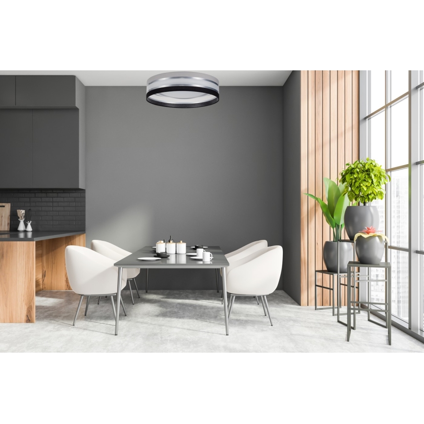 Plafonnier à intensité variable SMART CORAL LED/24W/230V Wi-Fi Tuya noir/gris + Télécommande