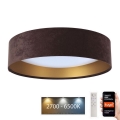 Plafonnier à intensité variable SMART GALAXY LED/24W/230V d. 45 cm 2700-6500K Wi-Fi Tuya marron/doré + Télécommande