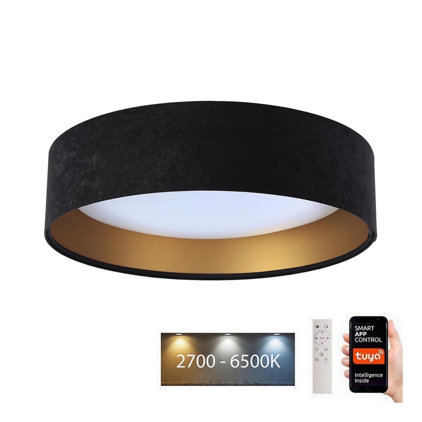 Plafonnier à intensité variable SMART GALAXY LED/24W/230V d. 45 cm 2700-6500K Wi-Fi Tuya noir/doré + Télécommande