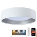 Plafonnier à intensité variable SMART GALAXY LED/36W/230V d. 55 cm  2700-6500K Wi-Fi Tuya blanc/argenté + Télécommande