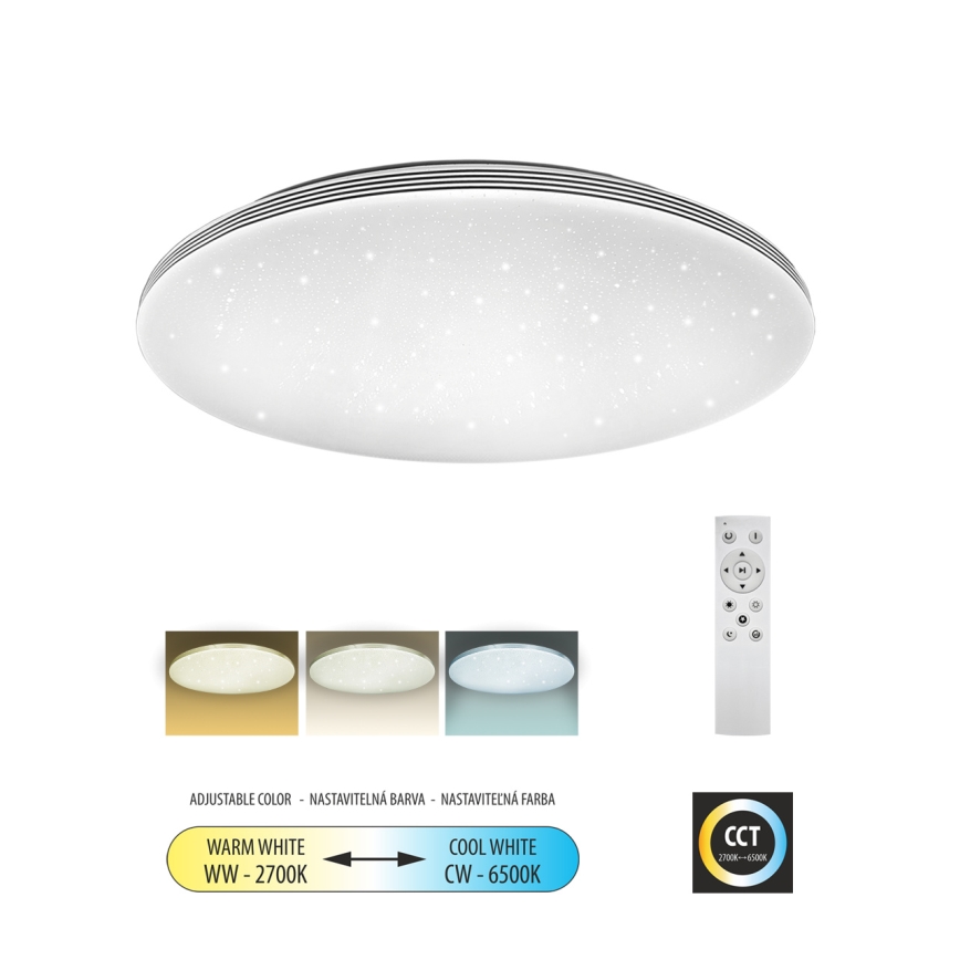 Plafonnier à intensité variable VENTA LED/36W/230V 2700-6500K d. 48 cm + télécommande