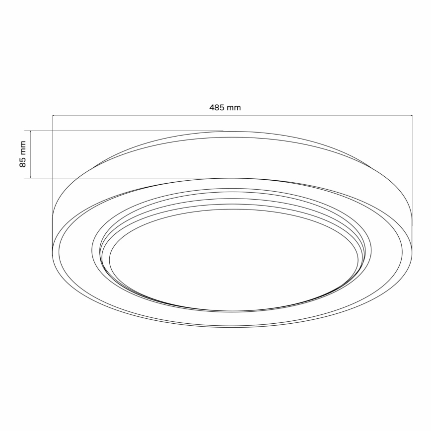 Plafonnier à intensité variable salle de bain ZYGMUNT LED/72W/230V d. 48,5 cm 3000-6000K IP44 + télécommande