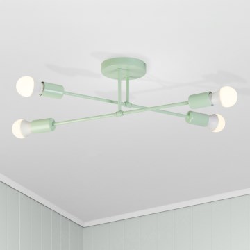Plafonnier à montage en surface CAMBRIDGE 4x E27, 15 W / 230 V, vert