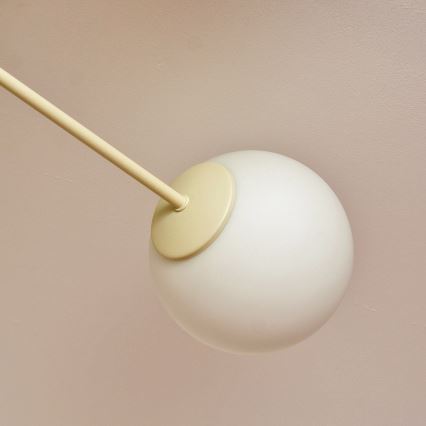 Plafonnier à montage en surface MOON 4xE27/15W/230V, crème