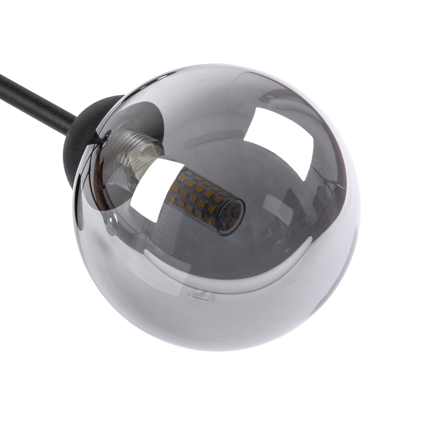 Plafonnier à montage en surface OBSIDIAN 4xG9/10W/230V noir/gris fumé