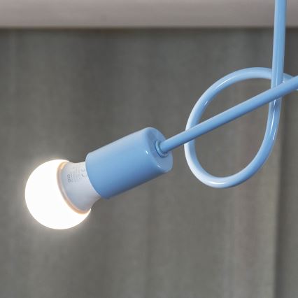 Plafonnier à montage en surface OXFORD 2xE27/15W/230V bleu