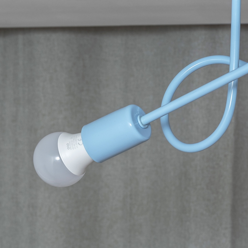 Plafonnier à montage en surface OXFORD 2xE27/15W/230V bleu