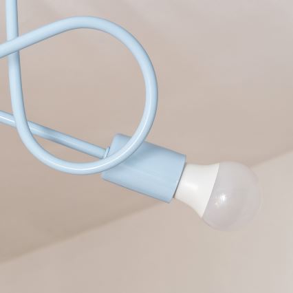 Plafonnier à montage en surface OXFORD 2xE27/15W/230V bleu