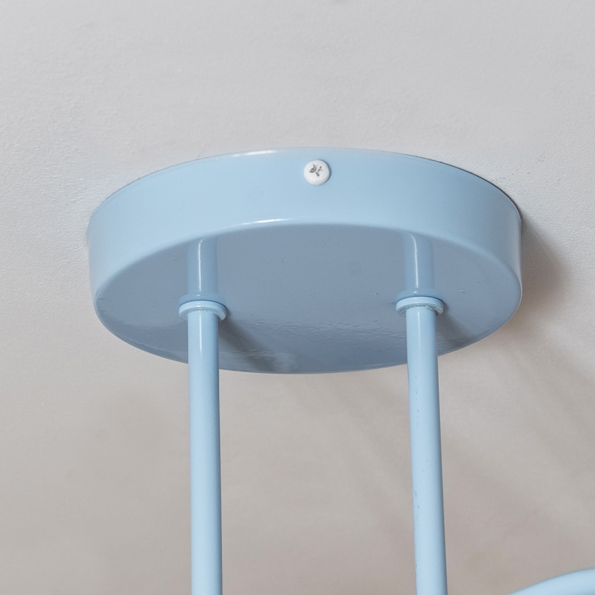 Plafonnier à montage en surface OXFORD 2xE27/15W/230V bleu