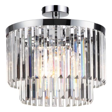 Plafonnier à montage en surface VETRO 4xE14/40W/230V, finition chrome brillant