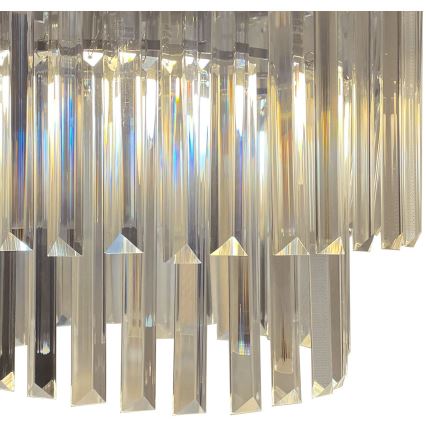 Plafonnier à montage en surface VETRO 4xE14/40W/230V, finition chrome brillant