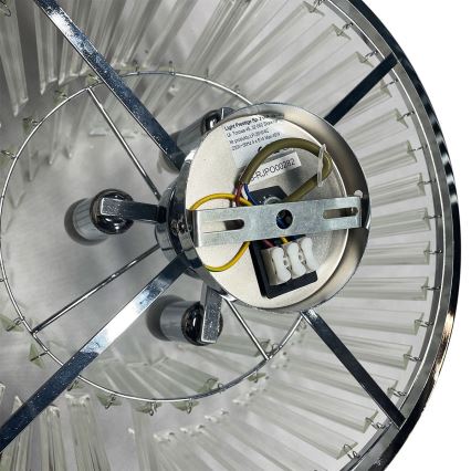 Plafonnier à montage en surface VETRO 4xE14/40W/230V, finition chrome brillant