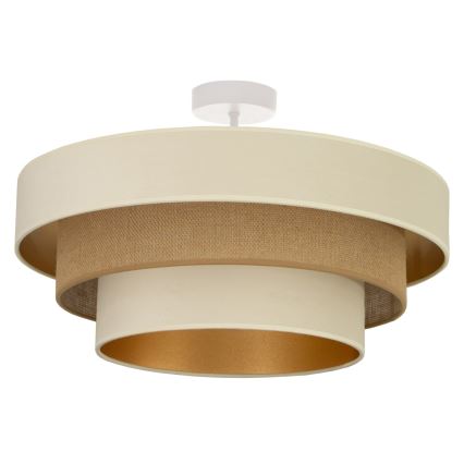 Plafonnier à montage en surface WENTA 1xE27/60W/230V Ø 50 cm beige/jute