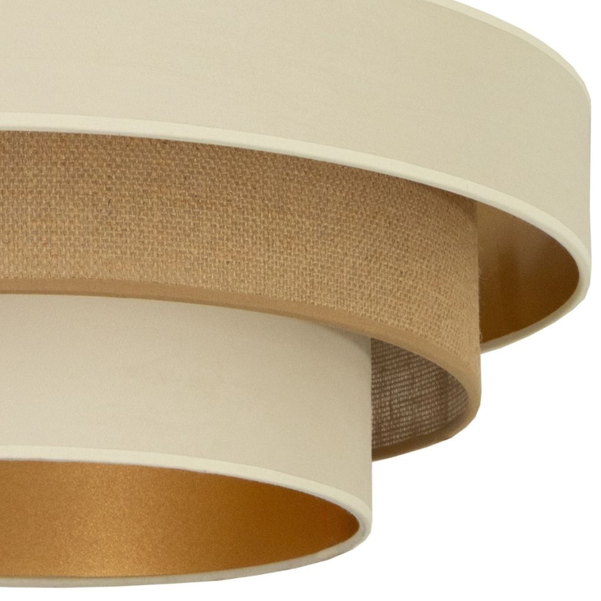 Plafonnier à montage en surface WENTA 1xE27/60W/230V Ø 50 cm beige/jute
