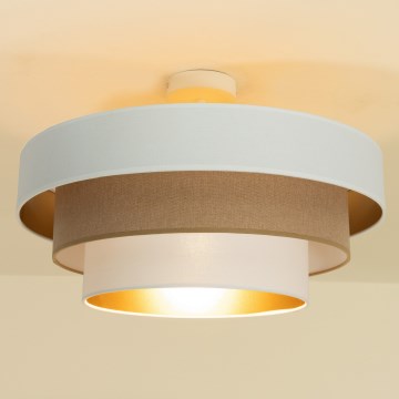 Plafonnier à montage en surface WENTA 1xE27/60W/230V Ø 50 cm blanc/marron