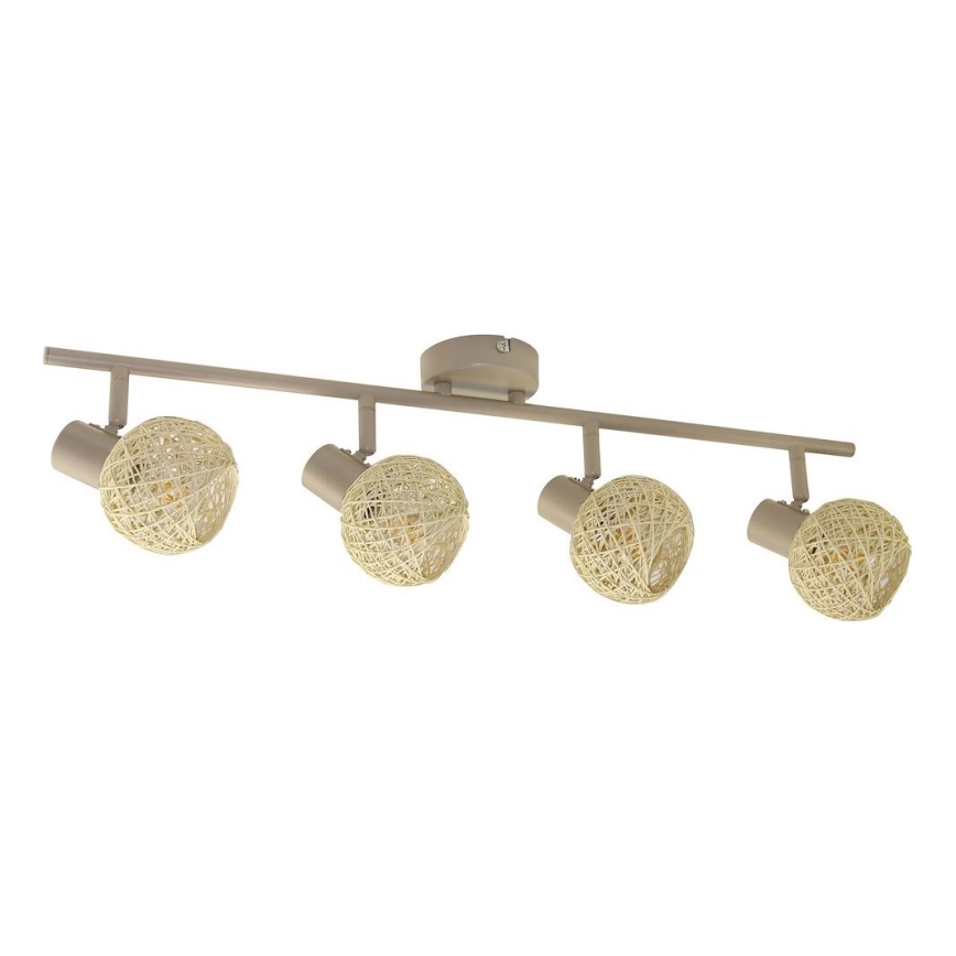 Plafonnier à spots DEX 4xE14/10W/230V beige/crème