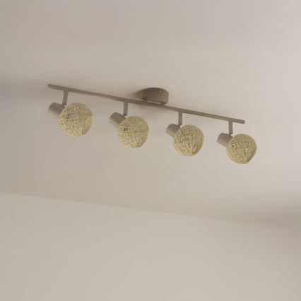 Plafonnier à spots DEX 4xE14/10W/230V beige/crème