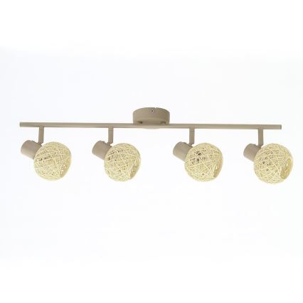 Plafonnier à spots DEX 4xE14/10W/230V beige/crème