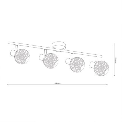 Plafonnier à spots DEX 4xE14/10W/230V beige/crème