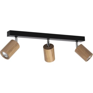 Plafonnier à spots LED MATTI 3xGU10/5W/230V, finition chêne