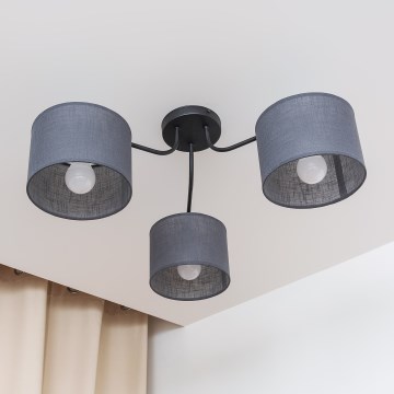 Plafonnier affleurant ALBA 3xE27/15W/230V gris