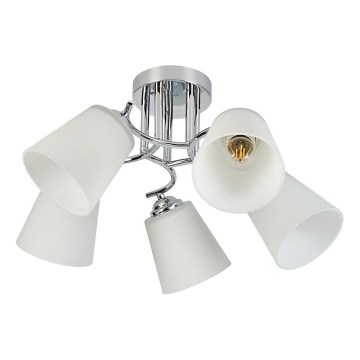 Plafonnier affleurant PAFOS 5xE27/15W/230V chrome brillant