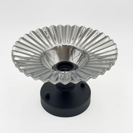 Plafonnier affleurant TRISH 1xE27/15W/230V noir/noir fumé
