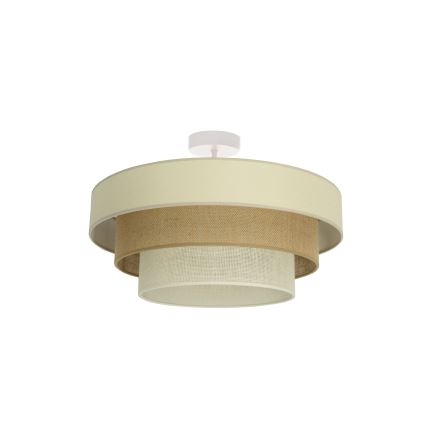 Plafonnier affleurant WENTA 1xE27/60W/230V, diamètre 50 cm, beige/jute