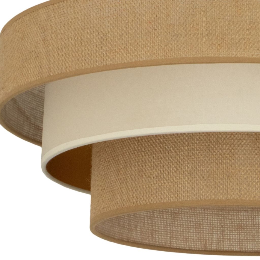 Plafonnier affleurant WENTA 1xE27/60W/230V Ø 50 cm jute/beige