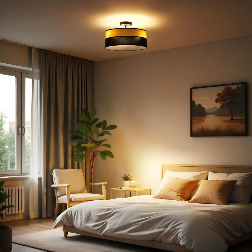 Plafonnier ALBA 3xE27/15W/230V Ø 40 cm noir/marron