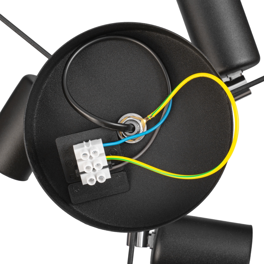 Plafonnier ALBA 3xE27/15W/230V Ø 40 cm noir/marron