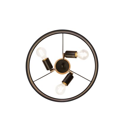 Plafonnier ALBA 3xE27/15W/230V Ø 40 cm noir/marron