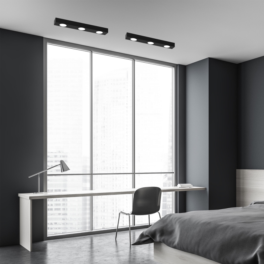 Plafonnier ALEXANDER 3xGX53/12W/230V noir