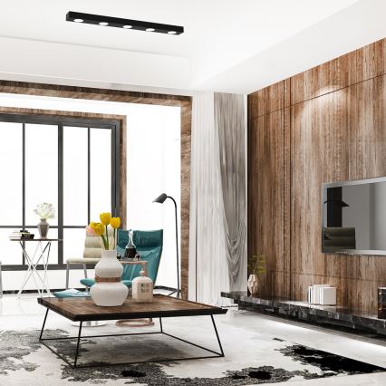 Plafonnier ALEXANDER 5xGX53/12W/230V noir