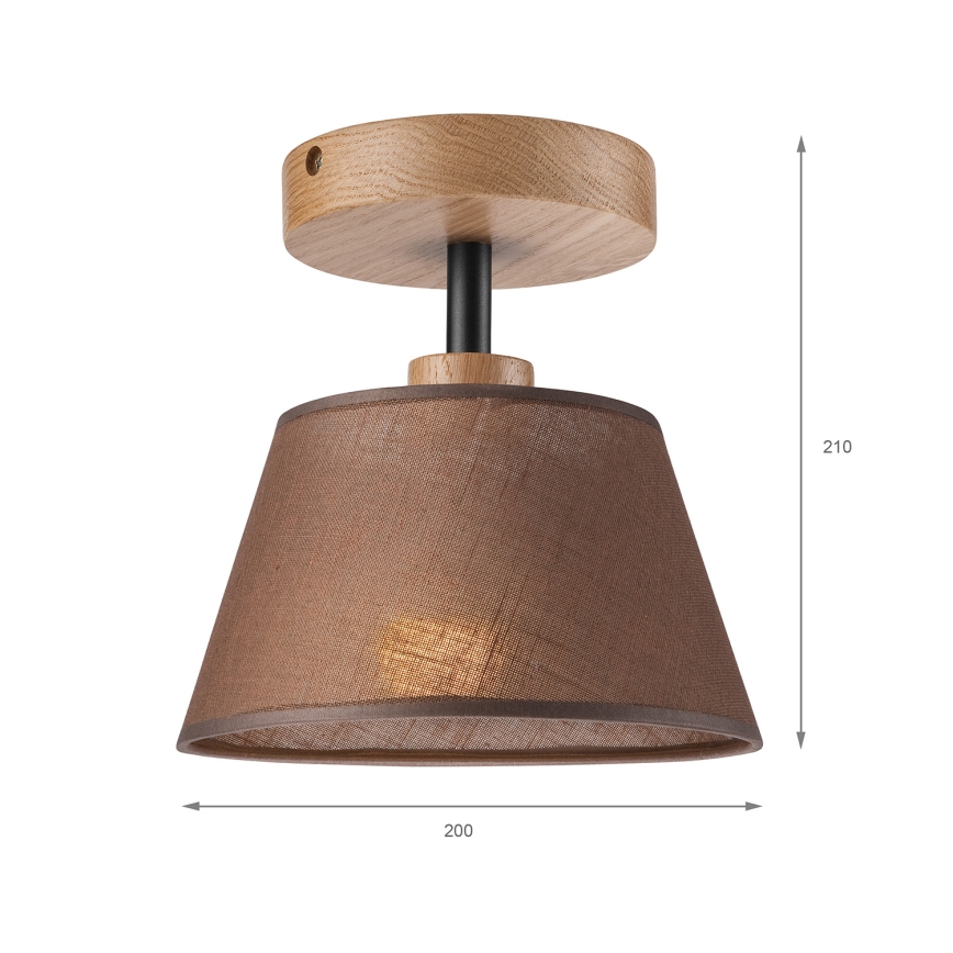 Plafonnier ANTONIO 1xE14/40W/230V marron/chêne