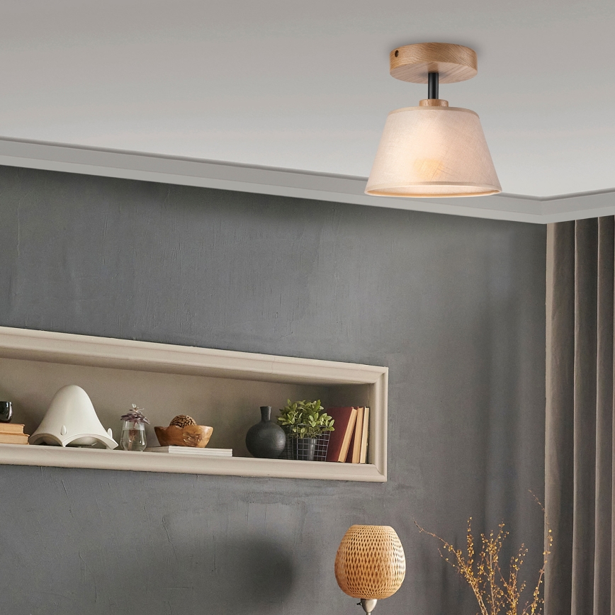 Plafonnier ANTONIO 1xE14/60W/230V beige/chêne
