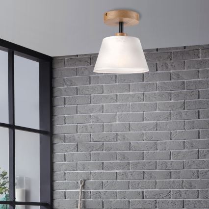 Plafonnier ANTONIO 1xE14/60W/230V blanc/chêne