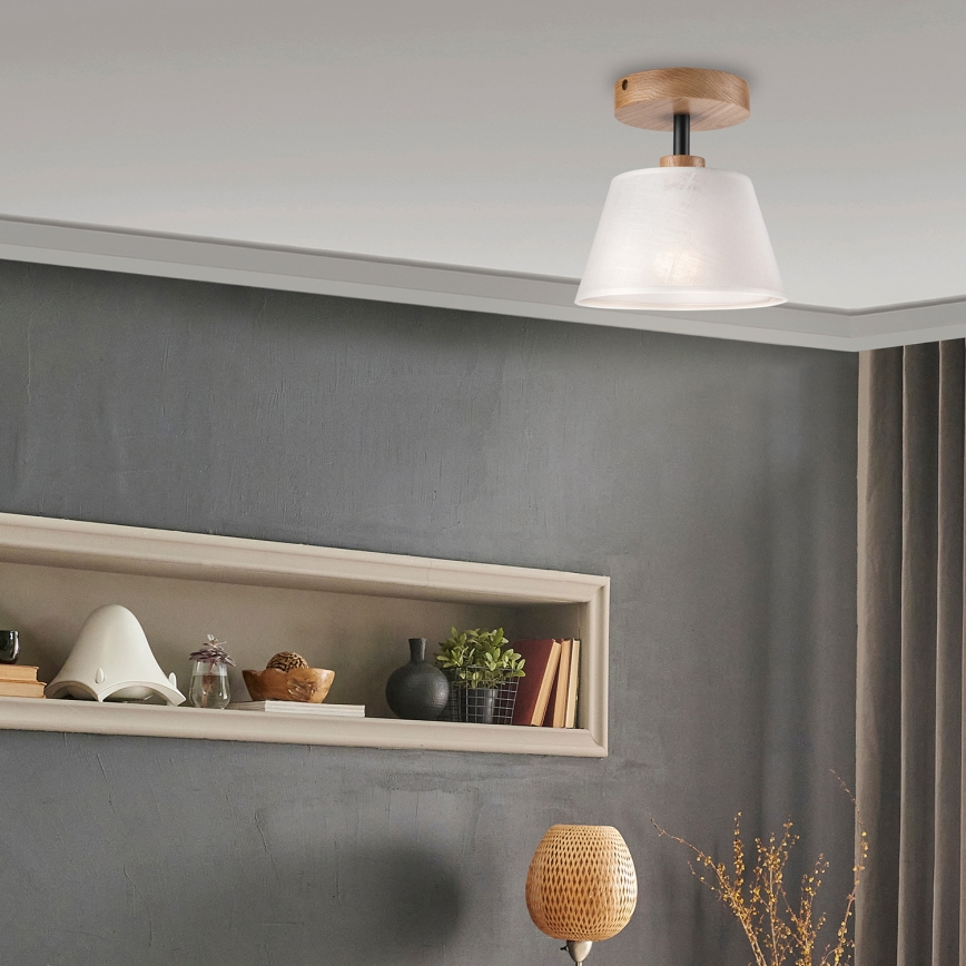 Plafonnier ANTONIO 1xE14/60W/230V blanc/chêne