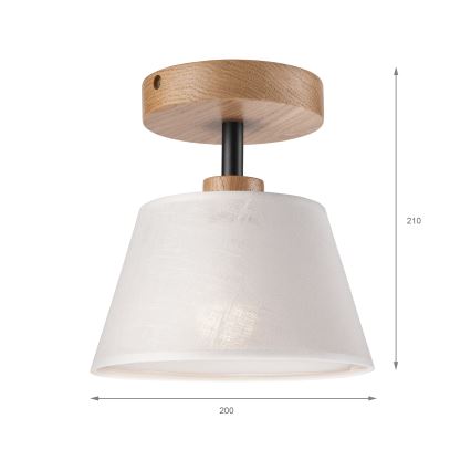 Plafonnier ANTONIO 1xE14/60W/230V blanc/chêne