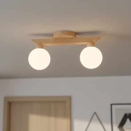 Plafonnier ANTONIO 2xG9/5W/230V chêne/blanc