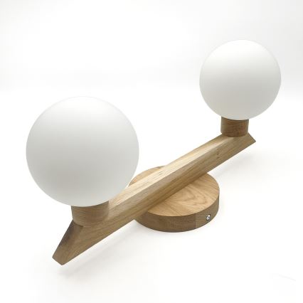 Plafonnier ANTONIO 2xG9/5W/230V chêne/blanc