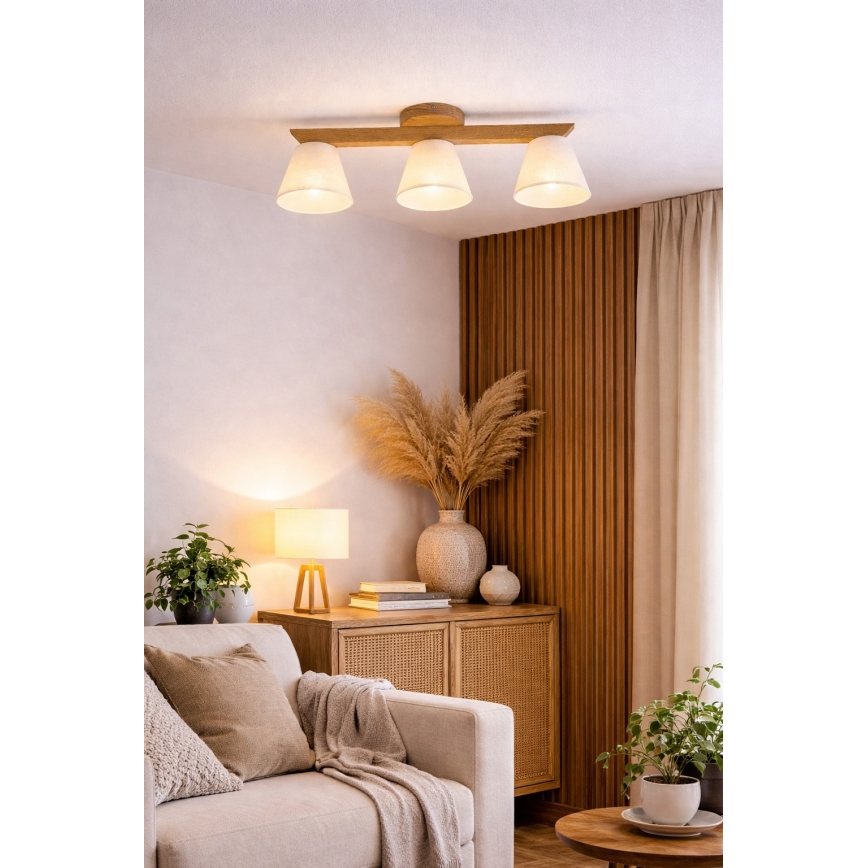 Plafonnier ANTONIO 3xE14/40W/230V chêne