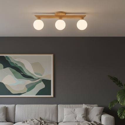 Plafonnier ANTONIO 3xG9/5W/230V chêne/blanc