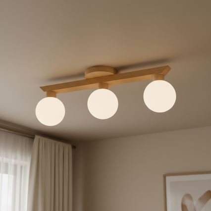 Plafonnier ANTONIO 3xG9/5W/230V chêne/blanc