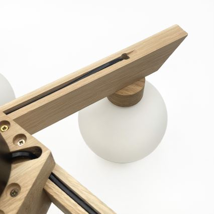 Plafonnier ANTONIO 5xG9/5W/230V chêne/blanc