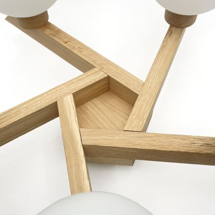 Plafonnier ANTONIO 5xG9/5W/230V chêne/blanc