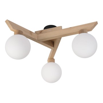 Plafonnier apparent ANTONIO 3xG9/5W/230V chêne/blanc