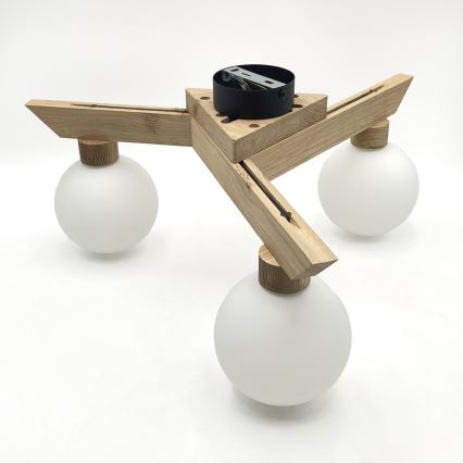 Plafonnier apparent ANTONIO 3xG9/5W/230V chêne/blanc