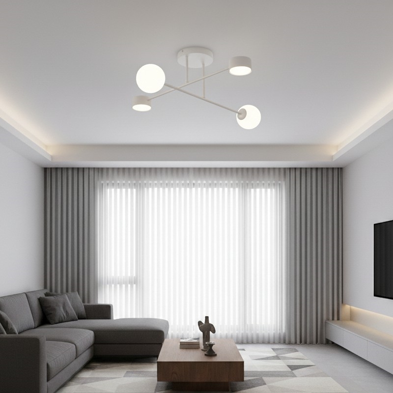 Plafonnier apparent HOLON 2xG9/8W/230V + 2xGX53/12W blanc